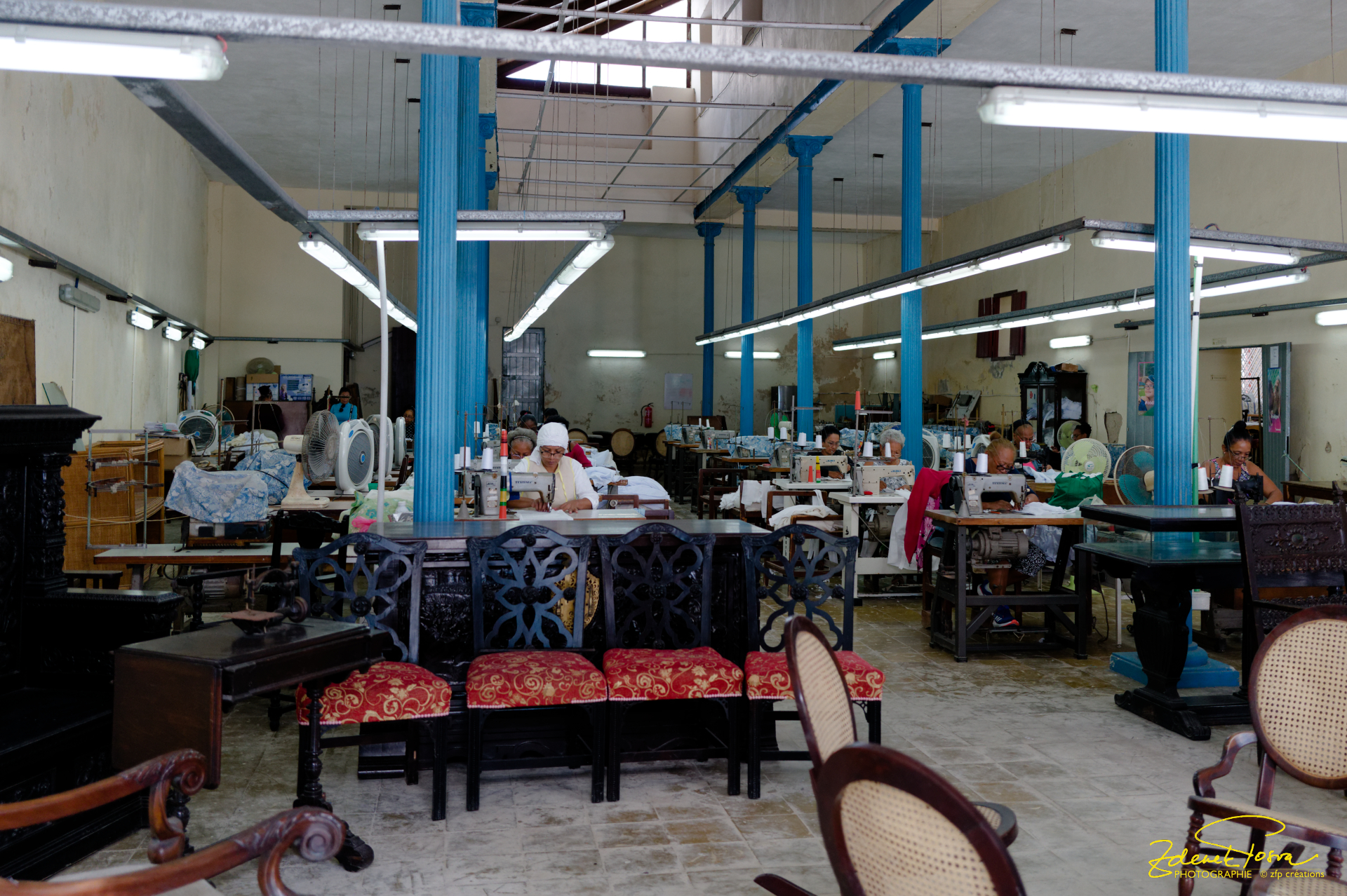 Un atelier de couture à La Havane